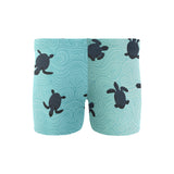 Sea turtle with blue ocean backgroud Men's Swimming Trunks