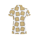 Bread Toast Pattern Print Design 03 Women's All Over Print Polo Shirt