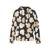 Champignon mushroom pattern Women's Padded Hooded Jacket