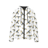 Eagle Pattern Print Design 03 Women's Padded Hooded Jacket