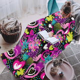 heart dot wave star creative design pattern Blanket Robe with Sleeves