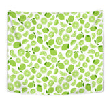 Lime Design Pattern Wall Tapestry