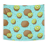 Kiwi Blue Background Wall Tapestry