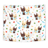 Cute Chihuahua Dog Pattern Wall Tapestry