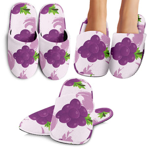 Cute Grape Pattern Slippers