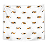 Cute Beagle Dog Sleeping Pattern Wall Tapestry