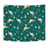 Kangaroo Leaves Pattern Wall Tapestry