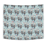Lovely Sea Otter Pattern Wall Tapestry