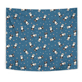 Cute Boston Terrier Dog Spattern Wall Tapestry