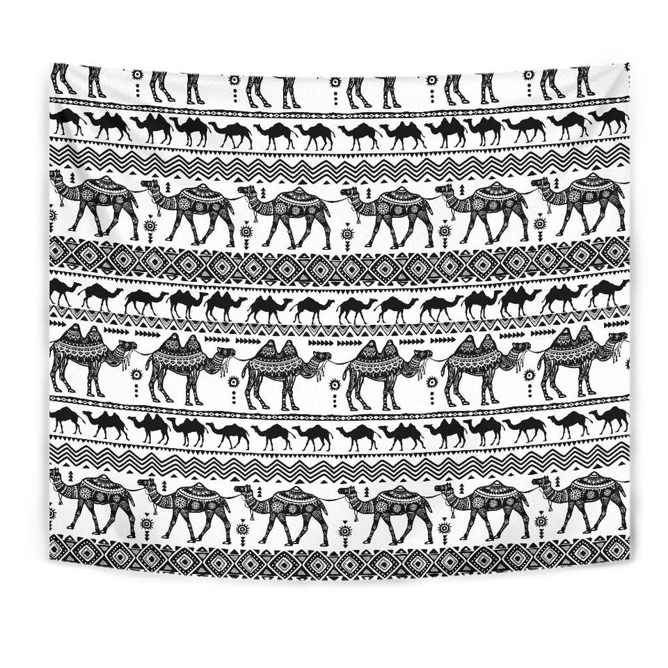 Camel Polynesian Tribal Pattern Wall Tapestry
