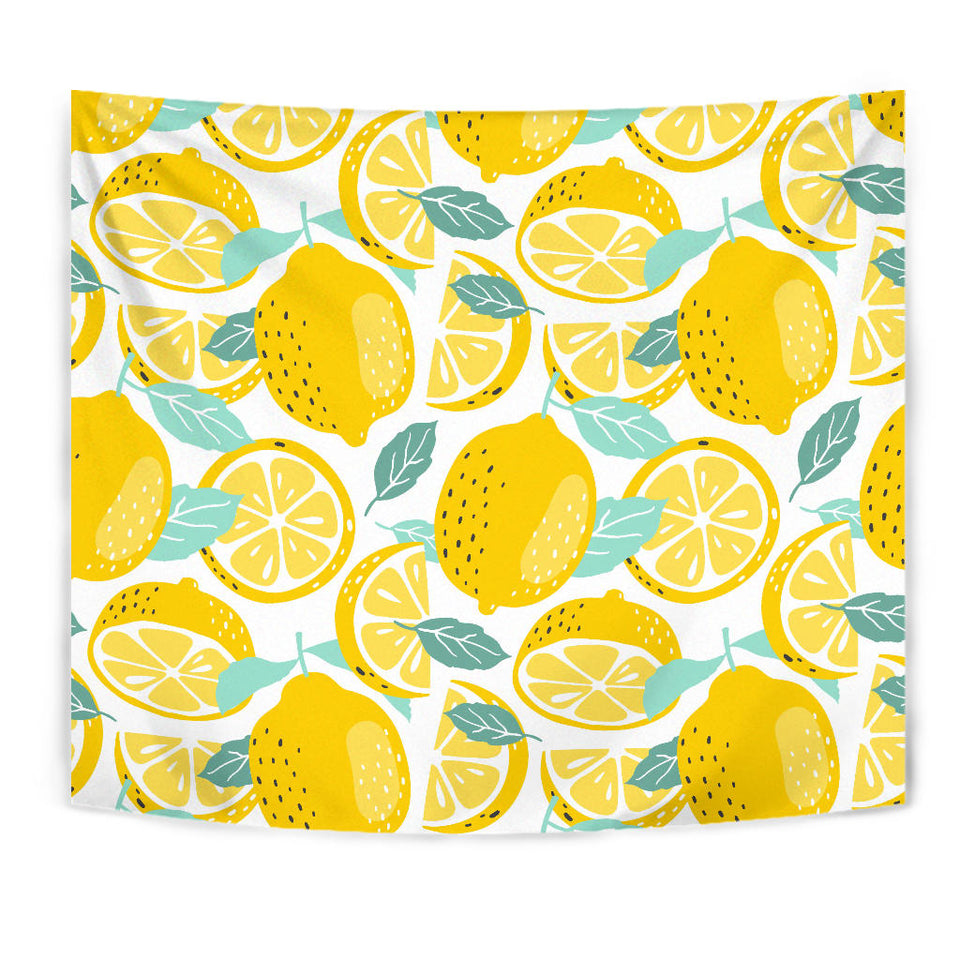 Lemon Design Pattern Wall Tapestry