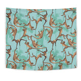 Monkey Palm Tree Background Wall Tapestry