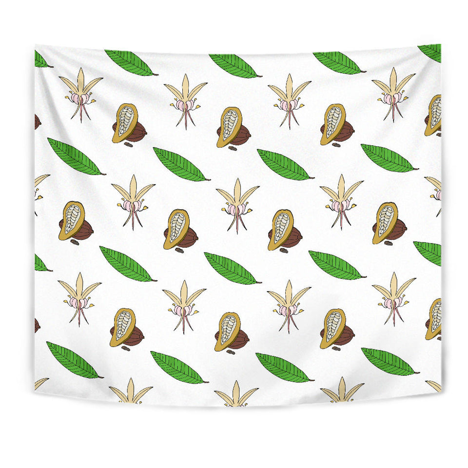 Color Hand Drawn Cocoa Pattern Wall Tapestry