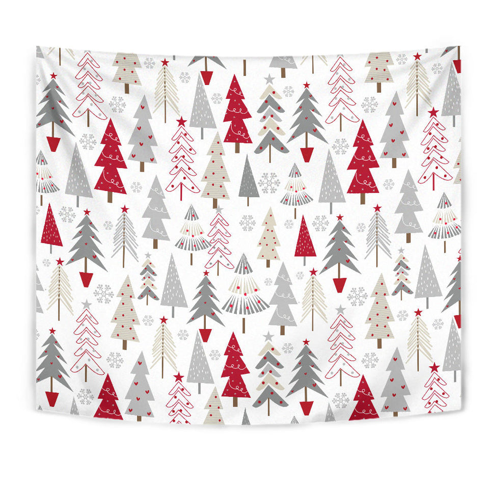 Cute Christmas Tree Pattern Wall Tapestry