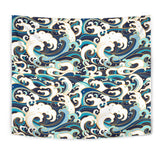 Japanese Wave Pattern Wall Tapestry