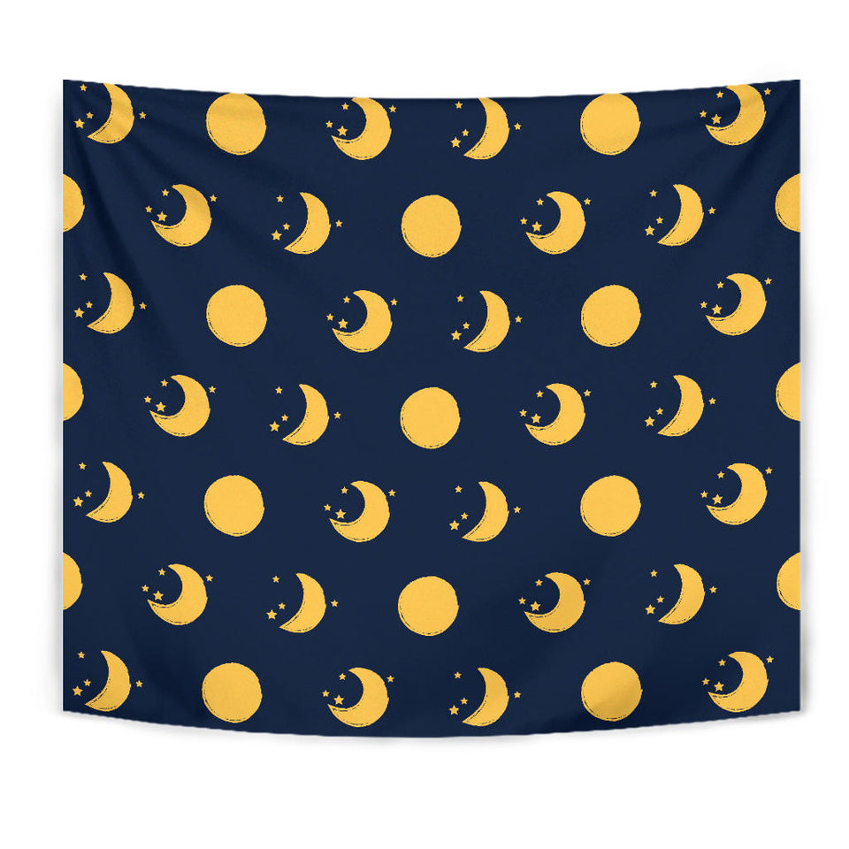 Moon Star Pattern Wall Tapestry