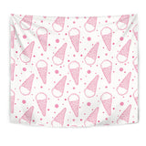 Hand Drawn Ice Cream Pattern Wall Tapestry