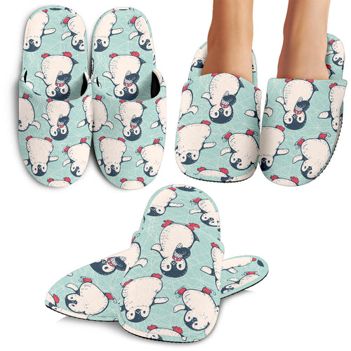 Cute Penguin Pattern Slippers