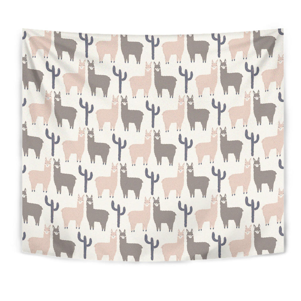 Llama Alpaca Pattern Wall Tapestry