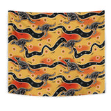 Kangaroo Australian Aboriginal Art Pattern Wall Tapestry