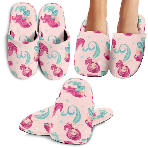 Cute Little Mermaid Pattern Slippers