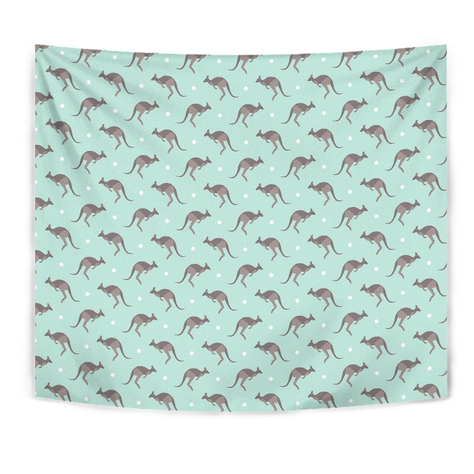 Kangaroo Pattern Background Wall Tapestry