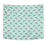 Kangaroo Pattern Background Wall Tapestry