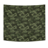 Digital Green Camo Camouflage Pattern Wall Tapestry