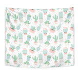 Pastel Colorcactus Pattern Copy Wall Tapestry