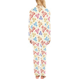 Teddy Bear Pattern Print Design 05 Women's Long Pajama Set