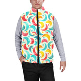 Colorful moon pattern Men's Padded Vest