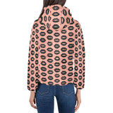Lips Pattern Print Design 02 Women's Padded Hooded Jacket
