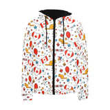 Canada Pattern Print Design 03 Men's Padded Hooded Jacket