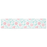 Clock time pattern blackground Table Runner