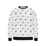 Cute helicopter star pattern Men's Crew Neck Sweatshirt
