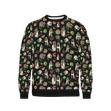 Raccoon watermelon pattern Men's Crew Neck Sweatshirt