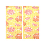 Grapefruit yellow background Gauze Curtain