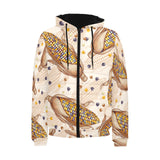 Corn Pattern Print Design 03 Men's Padded Hooded Jacket