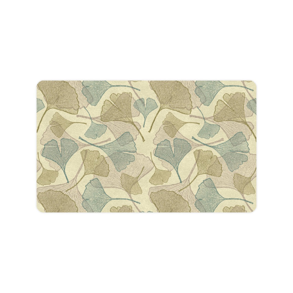 Ginkgo leaves design pattern Doormat