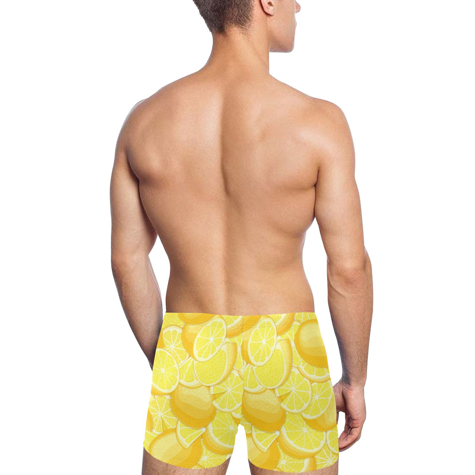 lemon pattern Men's Swimming Trunks