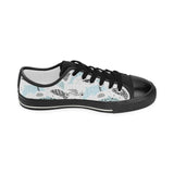 Cute dolphins Childish Style pattern Kids' Boys' Girls' Low Top Canvas Shoes Black