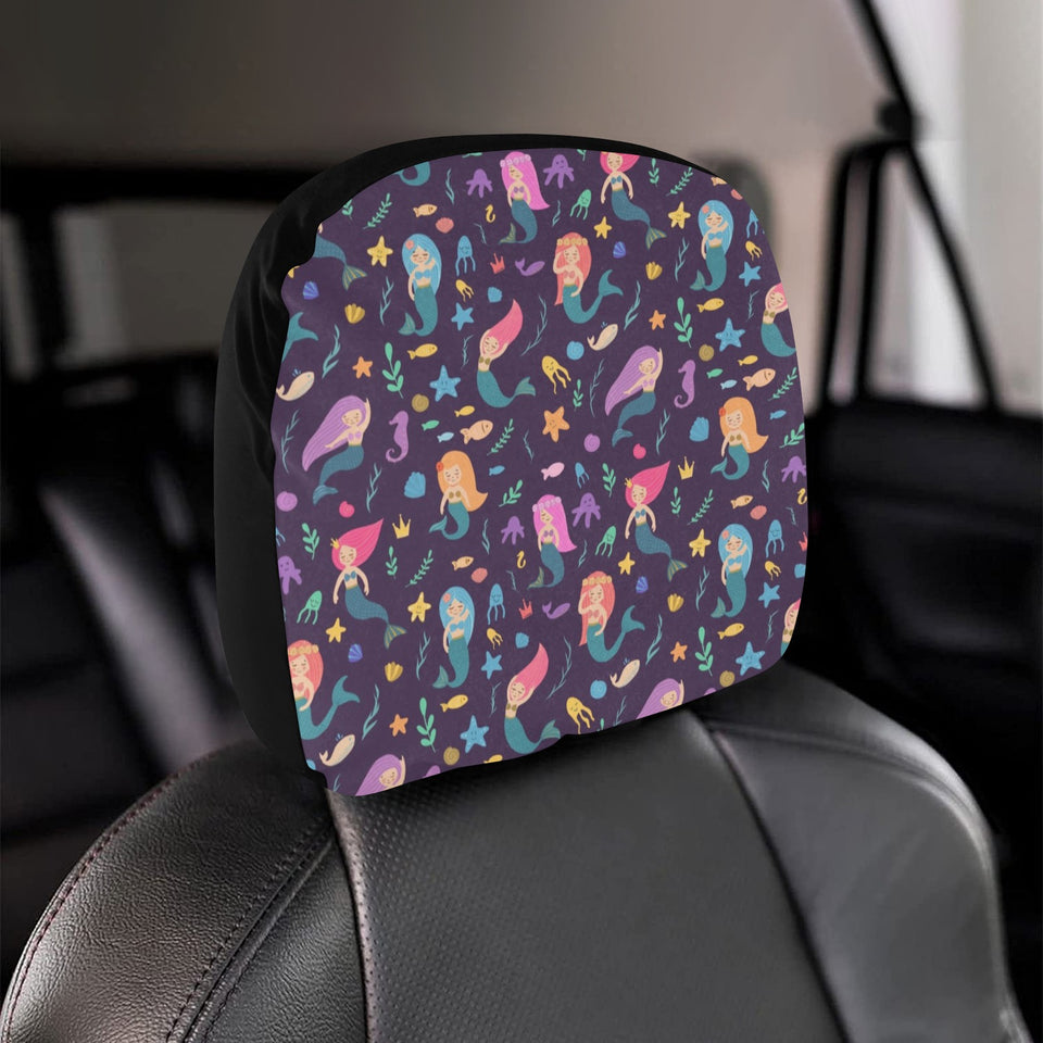 beautiful mermaid Fish jellyfish algae other marin Car Headrest Cover