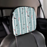 Crows christmas hat scarf Car Headrest Cover