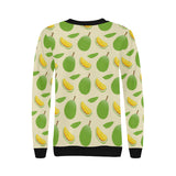 Durian pattern Women's Crew Neck Sweatshirt
