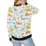 Cute funny kids dinosaurs pattern Women's Crew Neck Sweatshirt