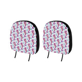 Purple seahorse blue coral pattern Car Headrest Cover