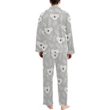 Cute koala leaves pattern Men's Long Pajama Set