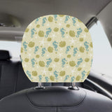 Seahorse shell starfish pattern background Car Headrest Cover