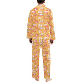 Camper Van Pattern Print Design 04 Men's Long Pajama Set