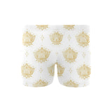 Gold Ornamental lotue waterlily symbol pattern Men's Swimming Trunks